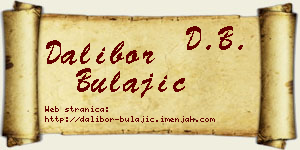 Dalibor Bulajić vizit kartica
